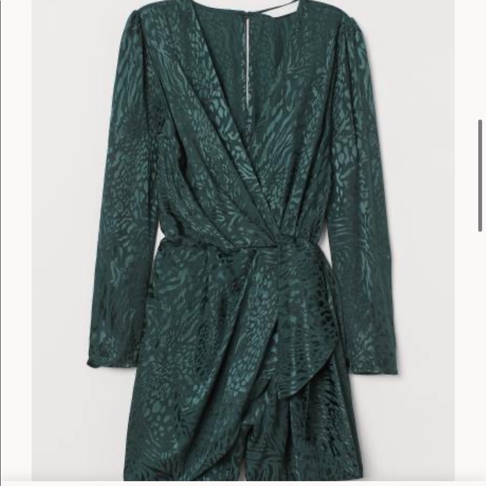 Green Leopard Print Romper
